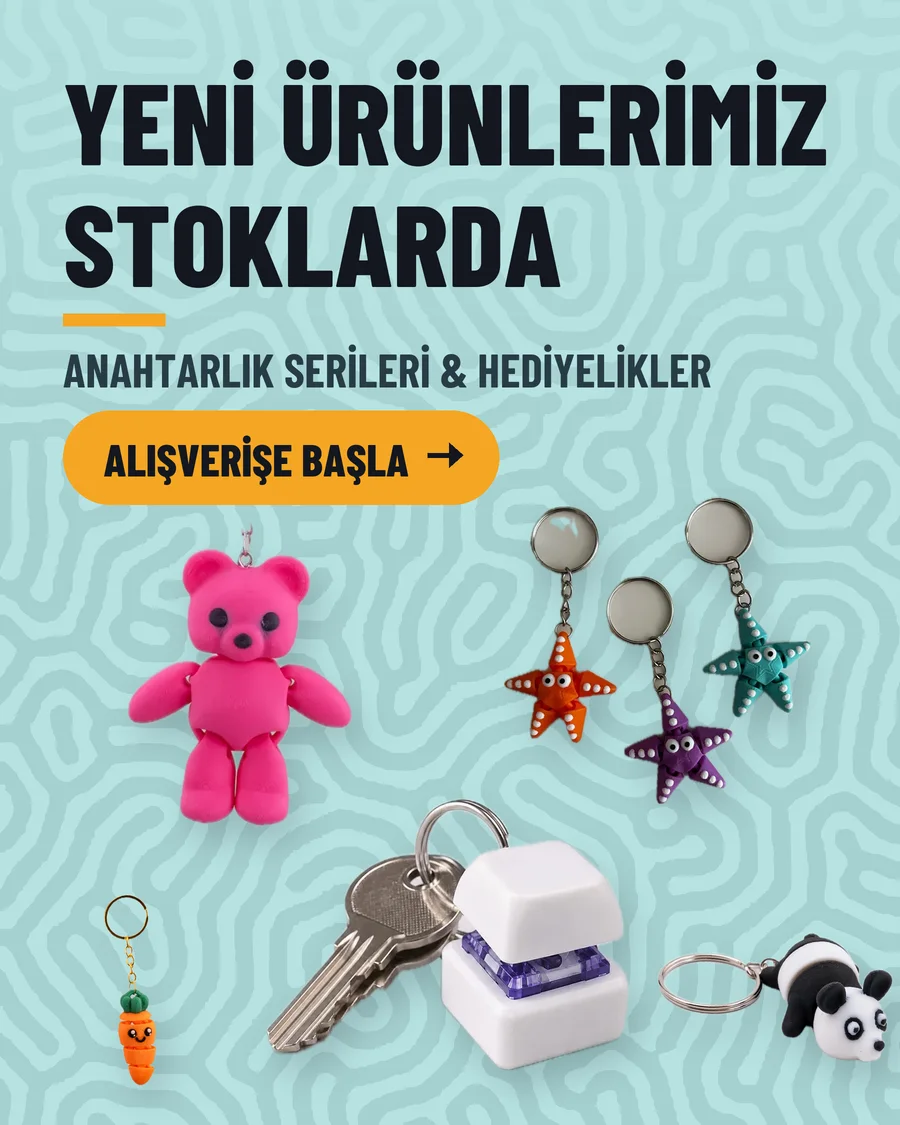 Yeni ürünlerimiz stoklarda — anahtarlık serileri ve hediyelikler