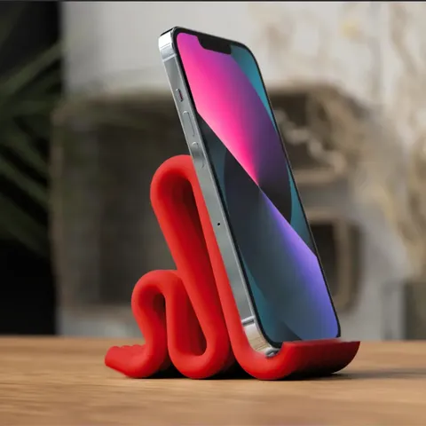 Dalga Tasarımlı Telefon Standı