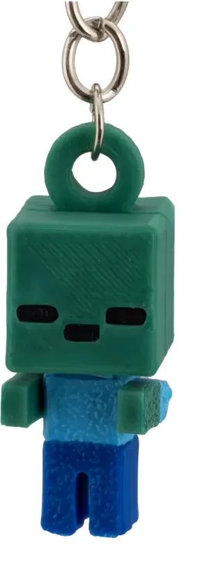 Mini Piksel Zombi Anahtarlık – Yeşil — görsel 3