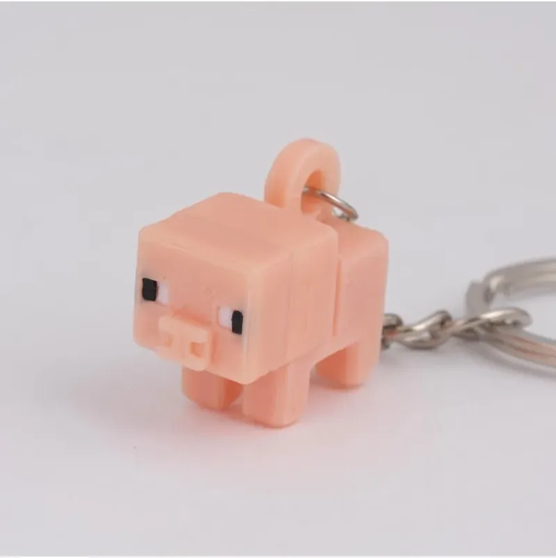 Piksel Domuz Anahtarlık – Pembe — görsel 3