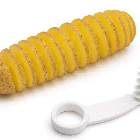Spiral Patates Kesici 2'li Set – Beyaz