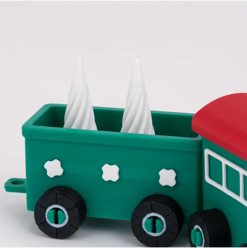 Yılbaşı Oyuncak Tren Vagonu 2'li Set – Yeşil — görsel 3